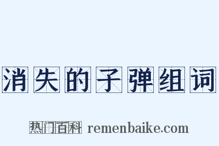 消失的子弹组词是什么意思的图片